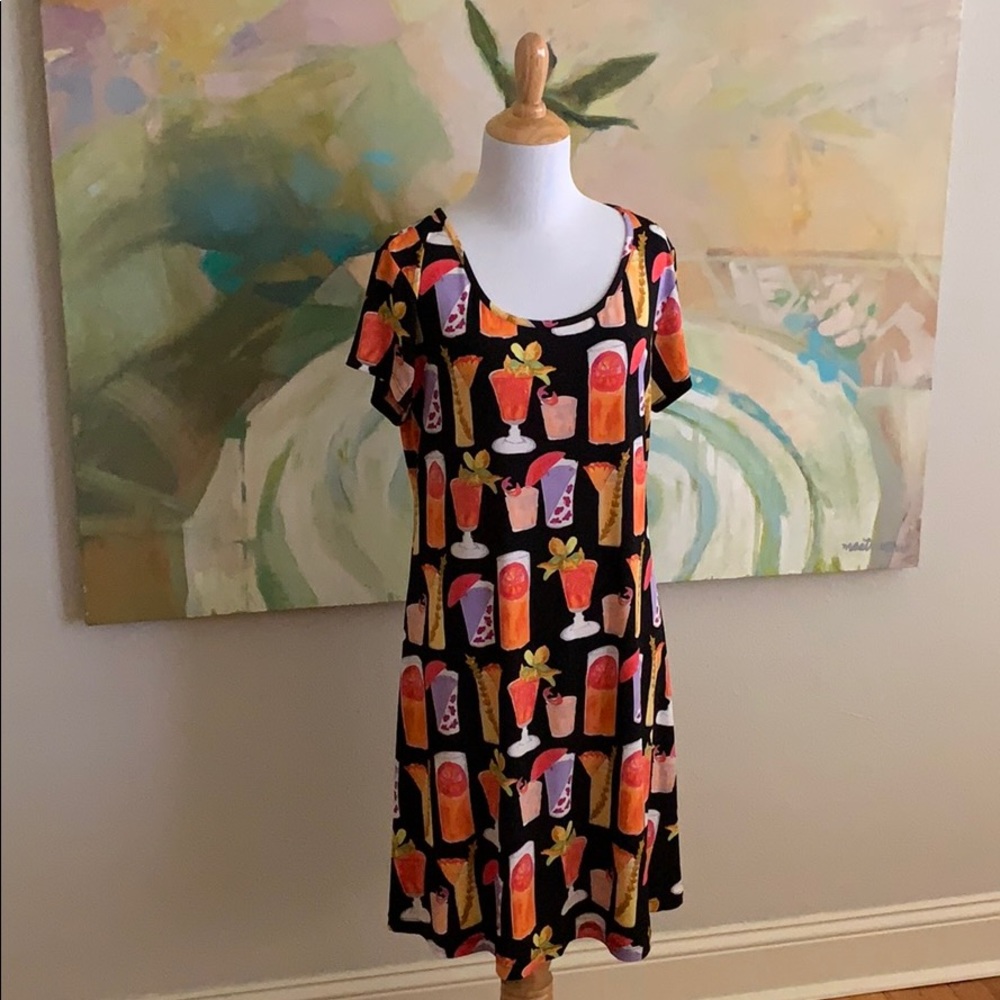 Ronni Nicole Cocktail Drink Print Dress size 8